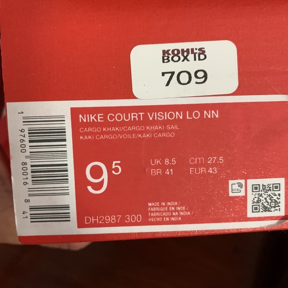 Nike Court Vision Lo NN Next Nature Cargo Khaki fashion Sneaker Shoe green 9.5 - Picture 7 of 7